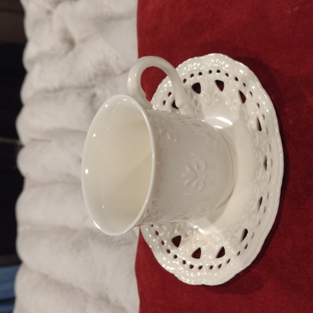 SKYE McGhie Cup & Saucer, Color: Cream Lace, 6".